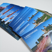 Lasergr&uuml;&szlig;e Postkarten